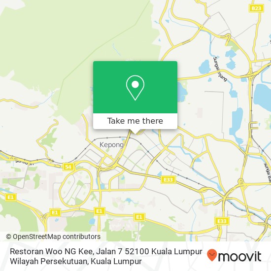 Restoran Woo NG Kee, Jalan 7 52100 Kuala Lumpur Wilayah Persekutuan map