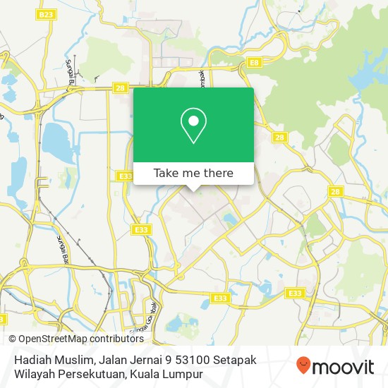 Peta Hadiah Muslim, Jalan Jernai 9 53100 Setapak Wilayah Persekutuan