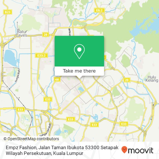 Peta Empz Fashion, Jalan Taman Ibukota 53300 Setapak Wilayah Persekutuan