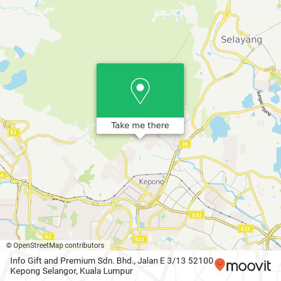 Info Gift and Premium Sdn. Bhd., Jalan E 3 / 13 52100 Kepong Selangor map