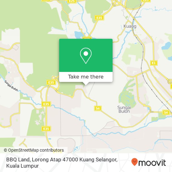 Peta BBQ Land, Lorong Atap 47000 Kuang Selangor
