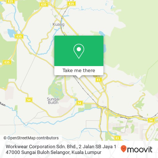 Workwear Corporation Sdn. Bhd., 2 Jalan SB Jaya 1 47000 Sungai Buloh Selangor map