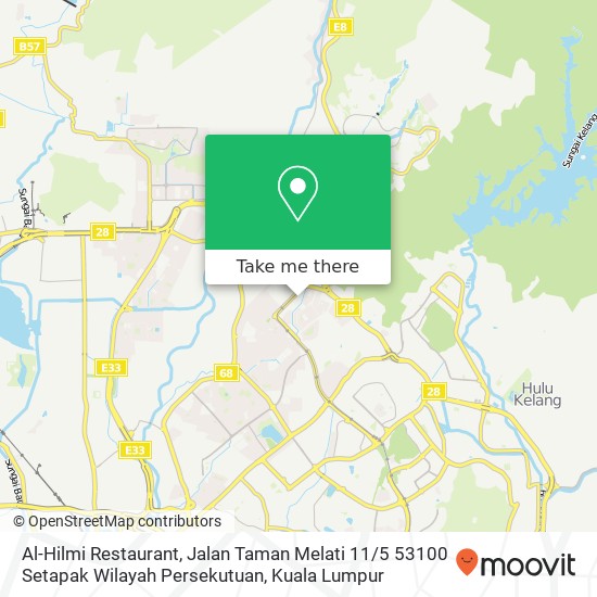 Peta Al-Hilmi Restaurant, Jalan Taman Melati 11 / 5 53100 Setapak Wilayah Persekutuan