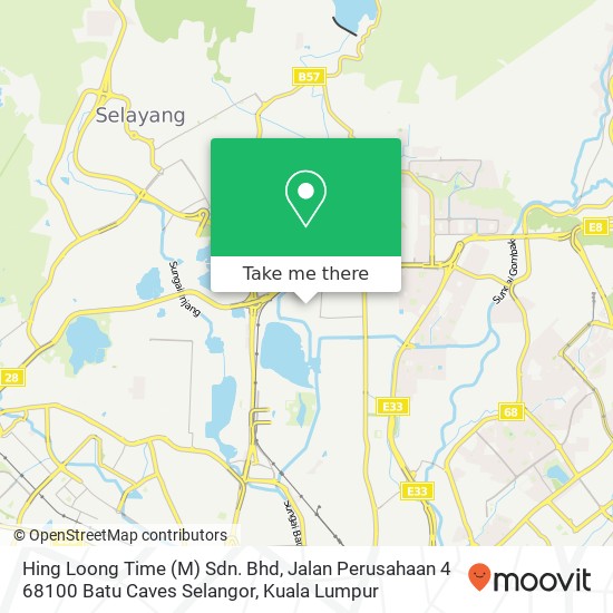 Peta Hing Loong Time (M) Sdn. Bhd, Jalan Perusahaan 4 68100 Batu Caves Selangor