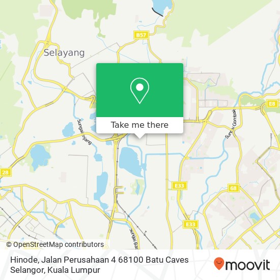 Peta Hinode, Jalan Perusahaan 4 68100 Batu Caves Selangor