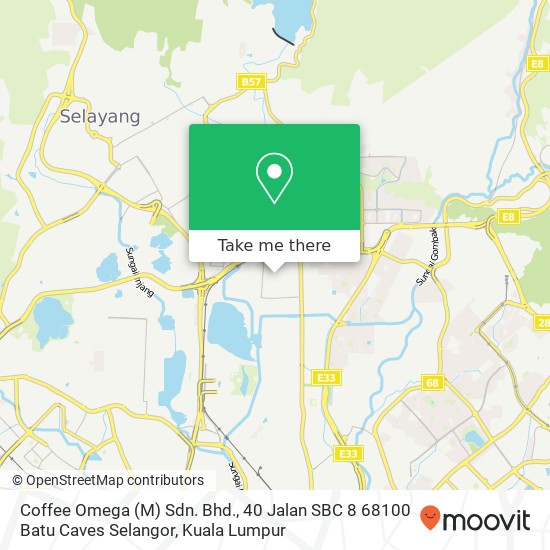 Coffee Omega (M) Sdn. Bhd., 40 Jalan SBC 8 68100 Batu Caves Selangor map