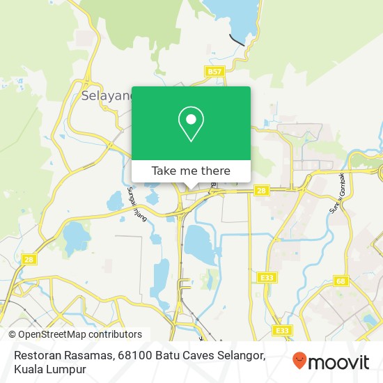 Peta Restoran Rasamas, 68100 Batu Caves Selangor