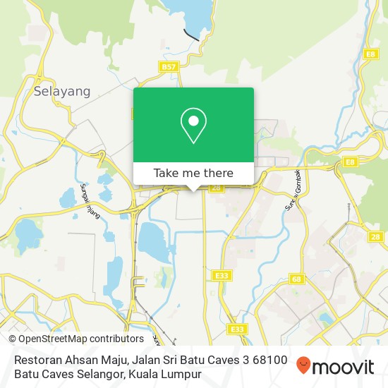 Restoran Ahsan Maju, Jalan Sri Batu Caves 3 68100 Batu Caves Selangor map