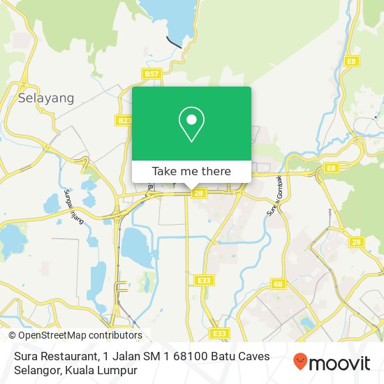 Sura Restaurant, 1 Jalan SM 1 68100 Batu Caves Selangor map