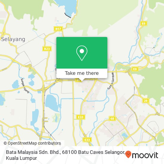 Bata Malaysia Sdn. Bhd., 68100 Batu Caves Selangor map