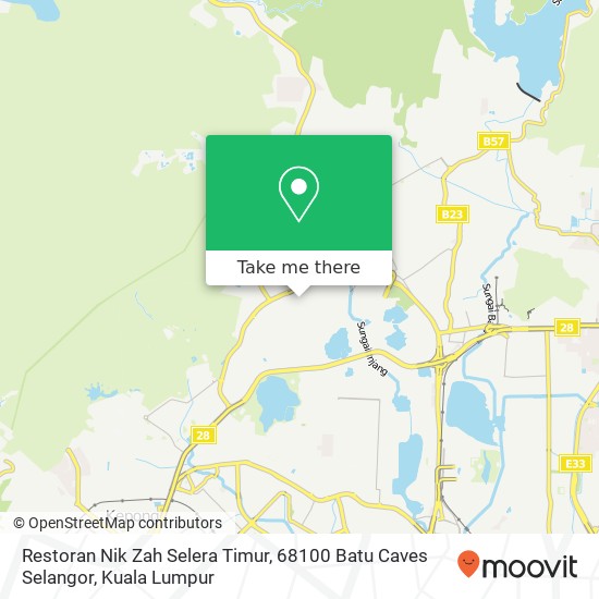 Restoran Nik Zah Selera Timur, 68100 Batu Caves Selangor map