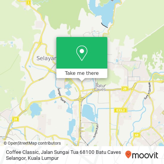 Coffee Classic, Jalan Sungai Tua 68100 Batu Caves Selangor map