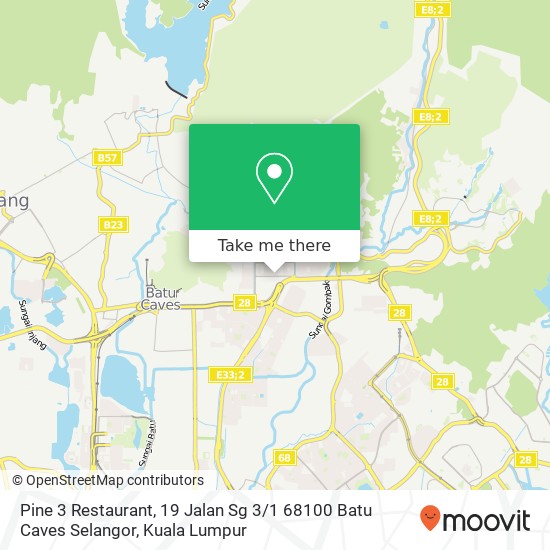 Peta Pine 3 Restaurant, 19 Jalan Sg 3 / 1 68100 Batu Caves Selangor