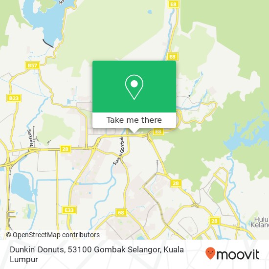 Dunkin' Donuts, 53100 Gombak Selangor map