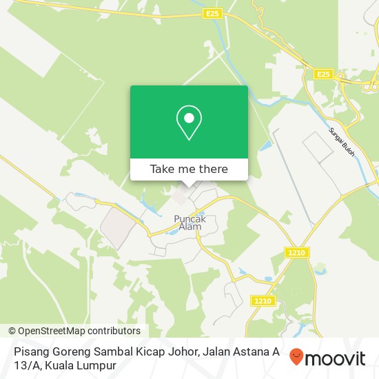 Pisang Goreng Sambal Kicap Johor, Jalan Astana A 13 / A map
