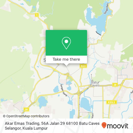 Peta Akar Emas Trading, 56A Jalan 29 68100 Batu Caves Selangor