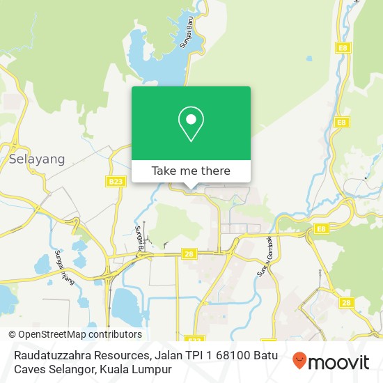 Raudatuzzahra Resources, Jalan TPI 1 68100 Batu Caves Selangor map