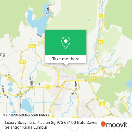 Peta Luxury Souviners, 7 Jalan Sg 9 / 5 68100 Batu Caves Selangor