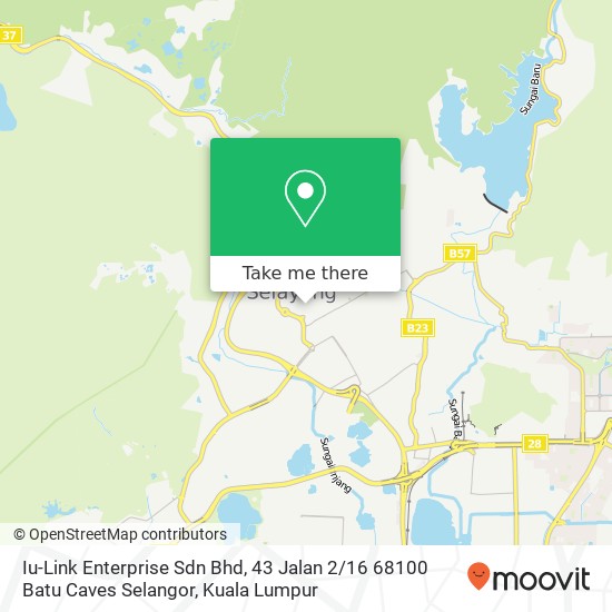 Peta Iu-Link Enterprise Sdn Bhd, 43 Jalan 2 / 16 68100 Batu Caves Selangor