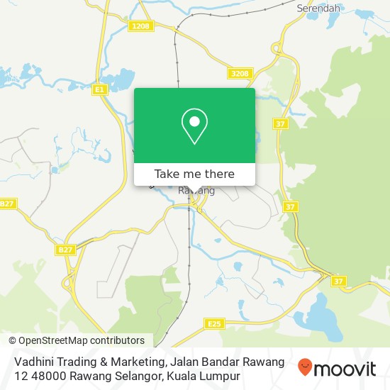 Vadhini Trading & Marketing, Jalan Bandar Rawang 12 48000 Rawang Selangor map