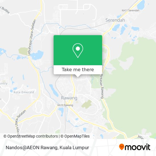 Nandos@AEON Rawang map