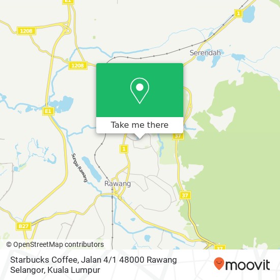 Peta Starbucks Coffee, Jalan 4 / 1 48000 Rawang Selangor