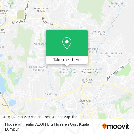 House of Healin AEON Big Hussien Onn map