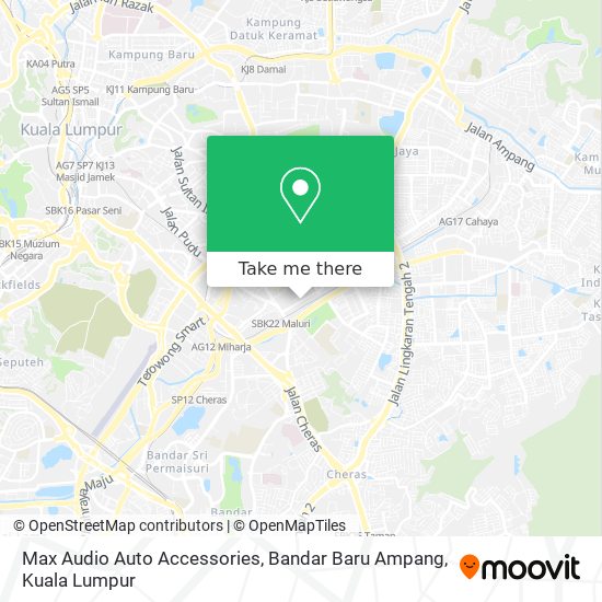 Peta Max Audio Auto Accessories, Bandar Baru Ampang
