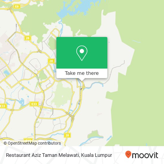 Peta Restaurant Aziz Taman Melawati