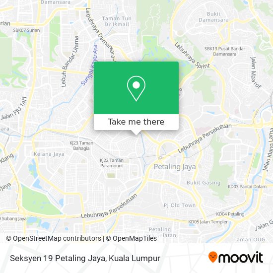 Seksyen 19 Petaling Jaya map