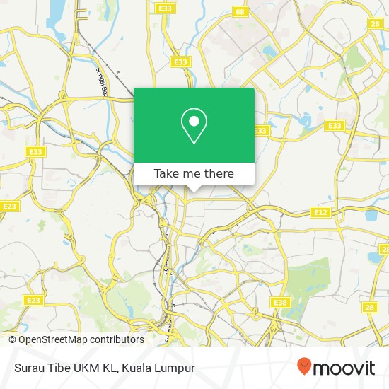 Surau Tibe UKM KL map