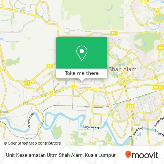 Unit Keselamatan Uitm Shah Alam map