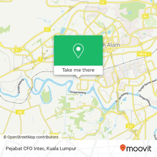 Pejabat CFO Intec map