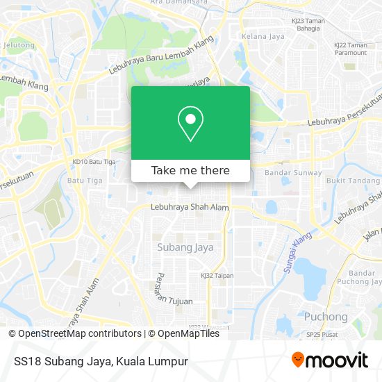 Peta SS18 Subang Jaya