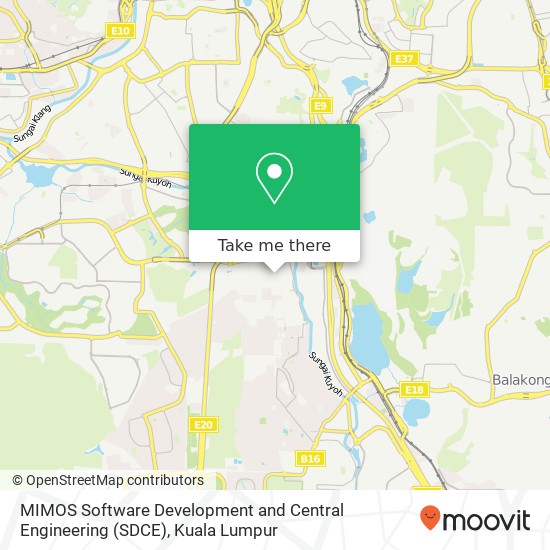 MIMOS Software Development and Central Engineering (SDCE) map