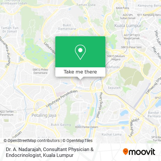 Dr. A. Nadarajah, Consultant Physician & Endocrinologist map
