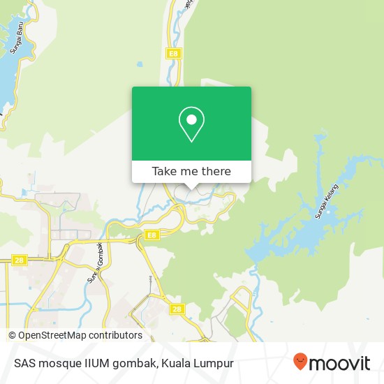 SAS mosque IIUM gombak map