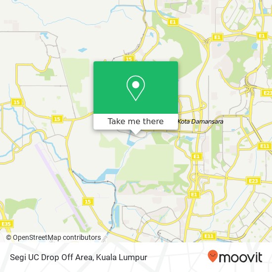 Segi UC Drop Off Area map