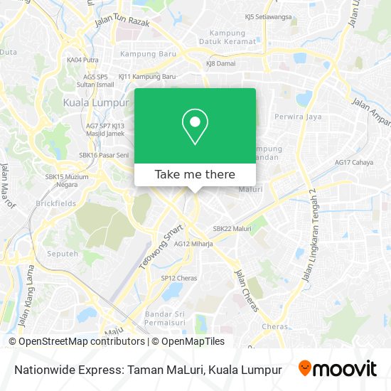 Nationwide Express: Taman MaLuri map