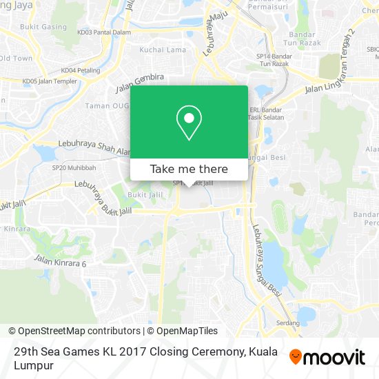 29th Sea Games KL 2017 Closing Ceremony map