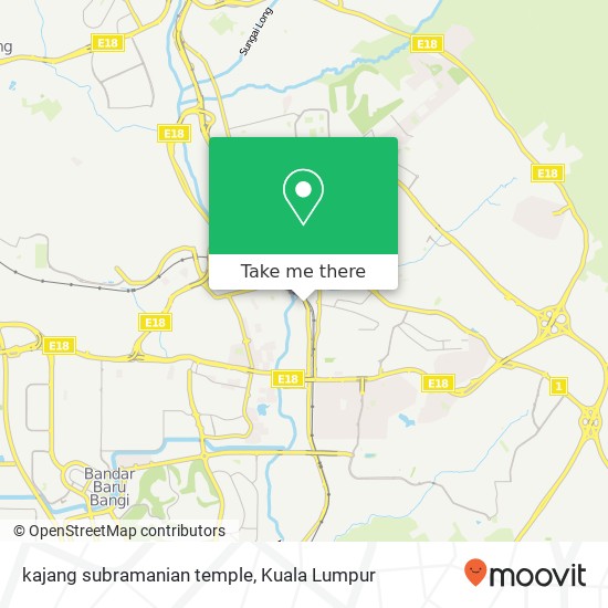 kajang subramanian temple map