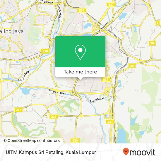 UiTM Kampus Sri Petaling map
