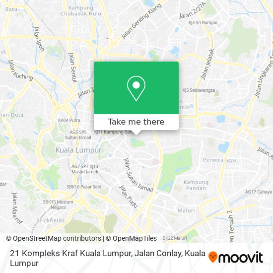 Peta 21 Kompleks Kraf Kuala Lumpur, Jalan Conlay