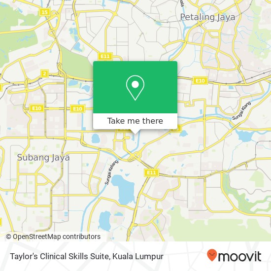 Taylor's Clinical Skills Suite map