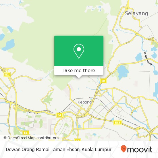 Peta Dewan Orang Ramai Taman Ehsan