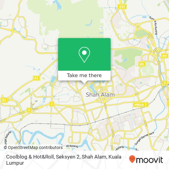 Coolblog & Hot&Roll, Seksyen 2, Shah Alam map