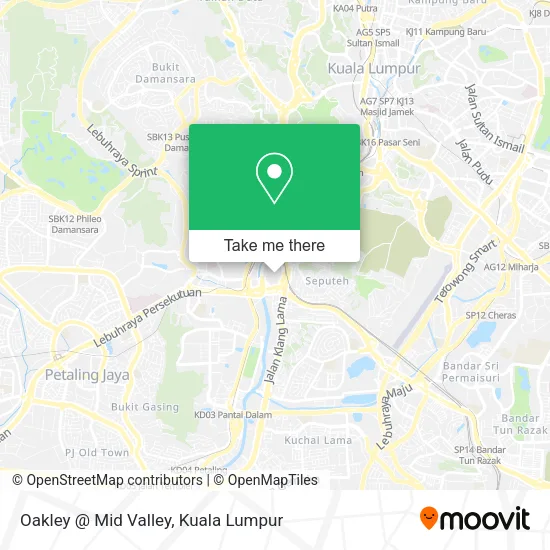 Oakley @ Mid Valley map