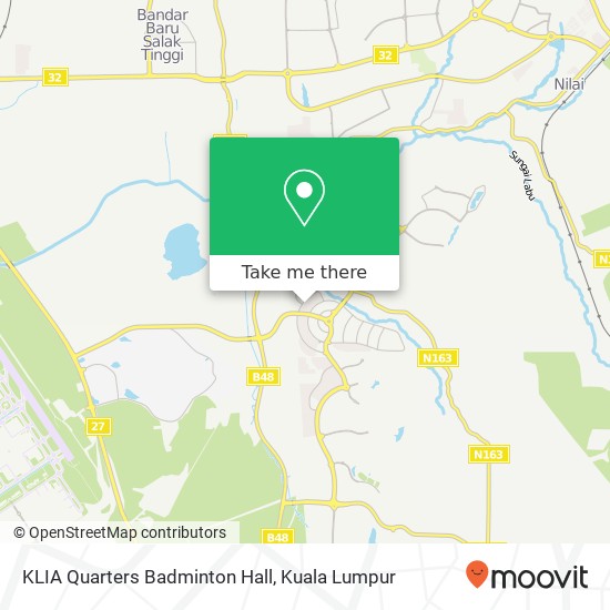 KLIA Quarters Badminton Hall map