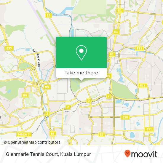 Glenmarie Tennis Court map