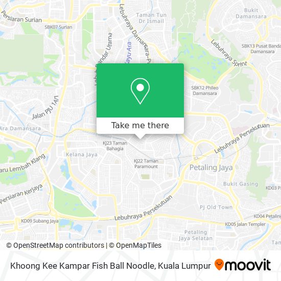 Khoong Kee Kampar Fish Ball Noodle map